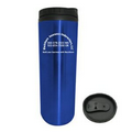 16 Oz. Cylindrical Stainless Mug w/ Plastic Liner & Twist On Lid (3 Days)